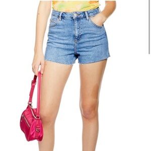 Topshop Premium Denim Mom Shorts